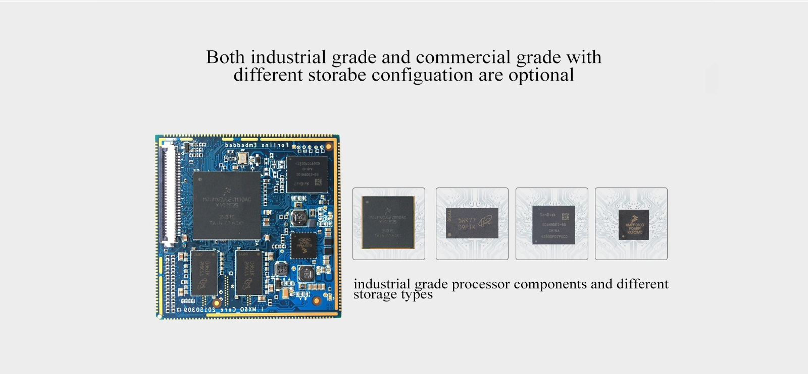 both commercial grade and industrial grade optional
