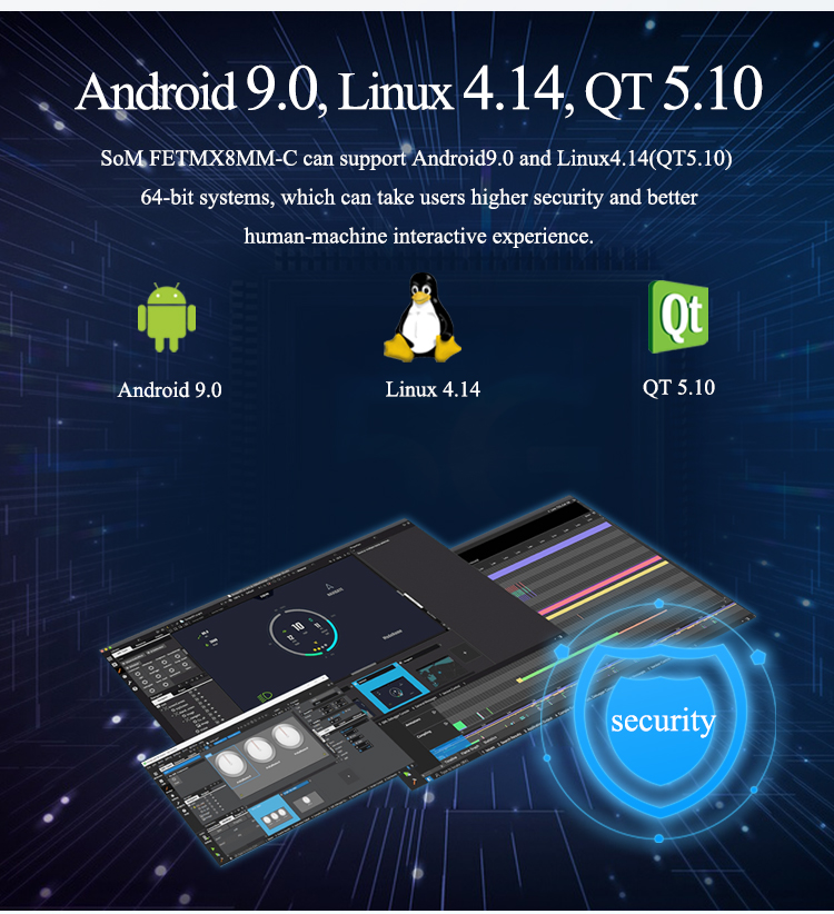 FETMX8MM-C system on module support Android9.0 Linux4.14