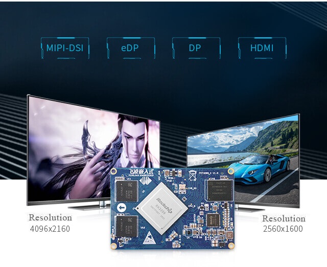 RK3399 dual screen output