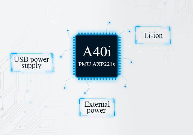 low power PMU, external power supply, Li-battery power supply, USB power supply Pc Phone