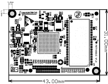 FET1052-C SoM Size