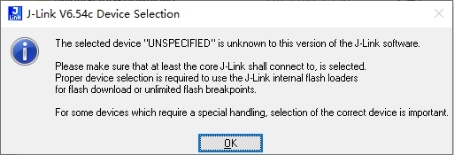 set up J-Link to select a device