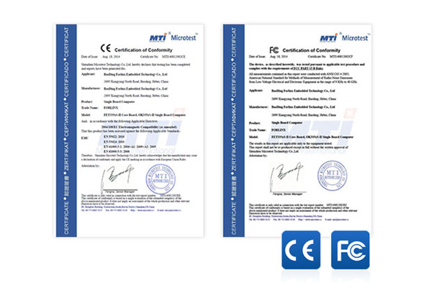 Multiple safety certifications