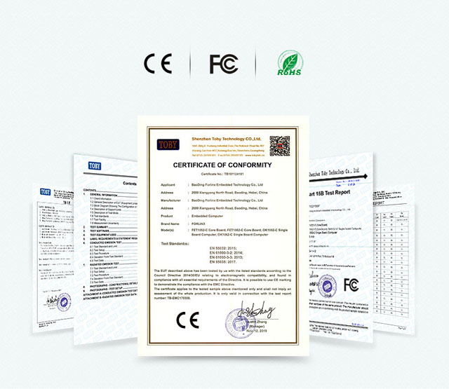 FET1052-C core board Multiple certifications