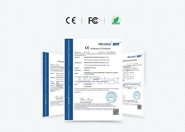 i.MX6 series core board with CE FCC RoHS certified