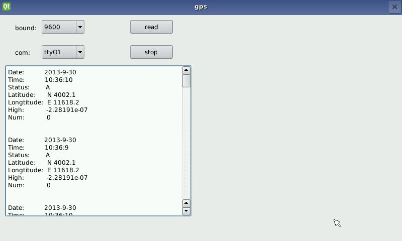 GPS module serial port