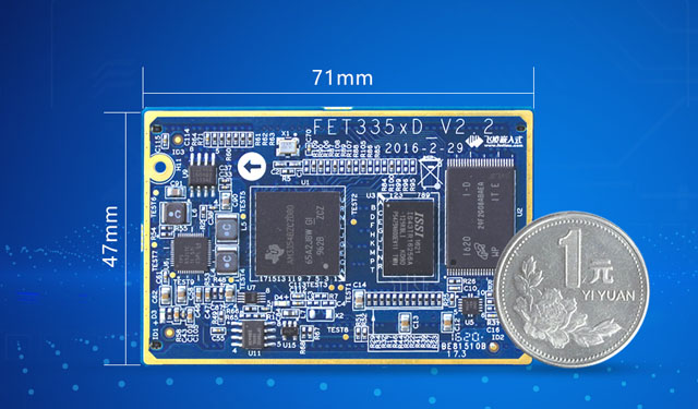 Industrial-grade AM335xD SoM compact size