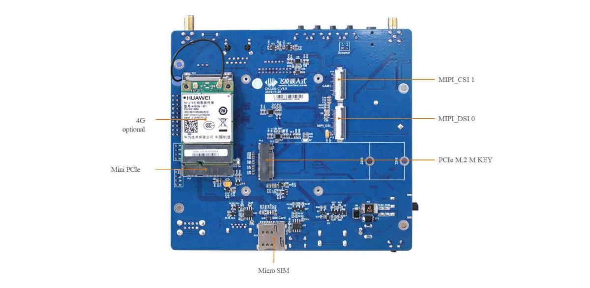 rk3399 single board computer back