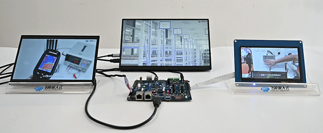 Different display on three screens
