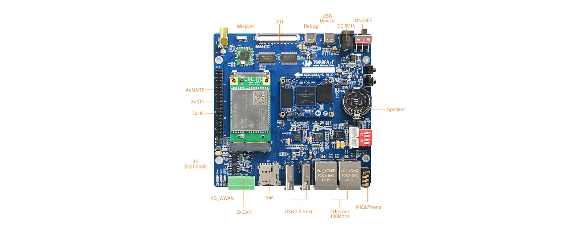 OKMX6ULL-C(iMX6ULL) Single Board Computer