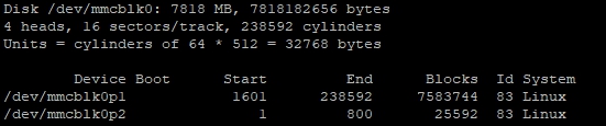 eMMC partition