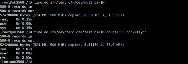 OK3568-C SBC eMMC read and write test