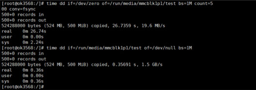 TF card test on SBC OK3568-C