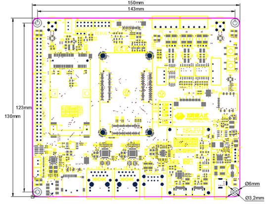 OK-G2LD-C Single Board Computer size