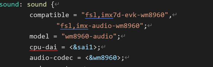 Device tree sound node
