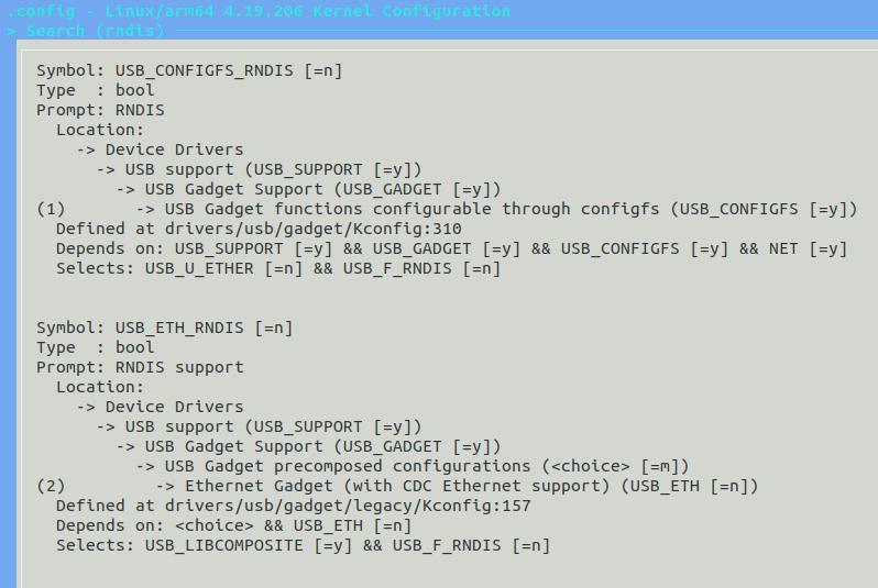 configure RNDIS