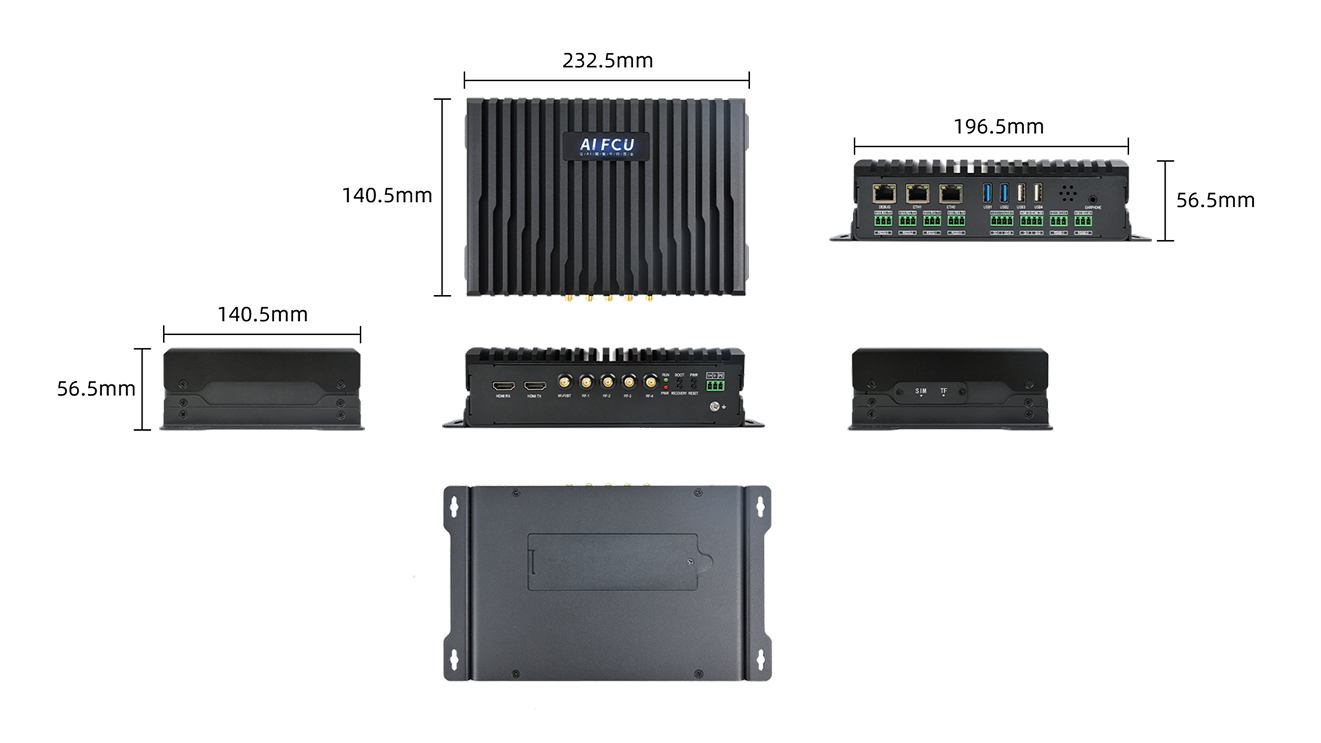 FCU3501 Rugged Fanless Embedded Computer Product Dimensions