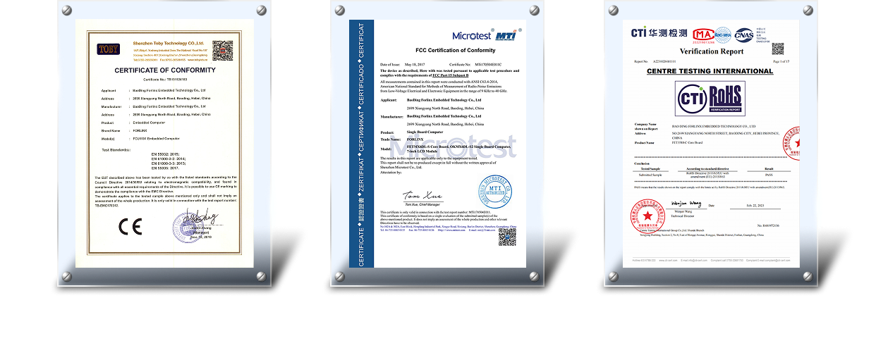 FCU3501 Rugged Fanless Embedded Computer Comprehensive Certifications