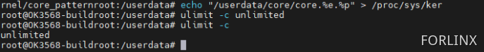 Verifying ulimit settings to confirm core dump is enabled