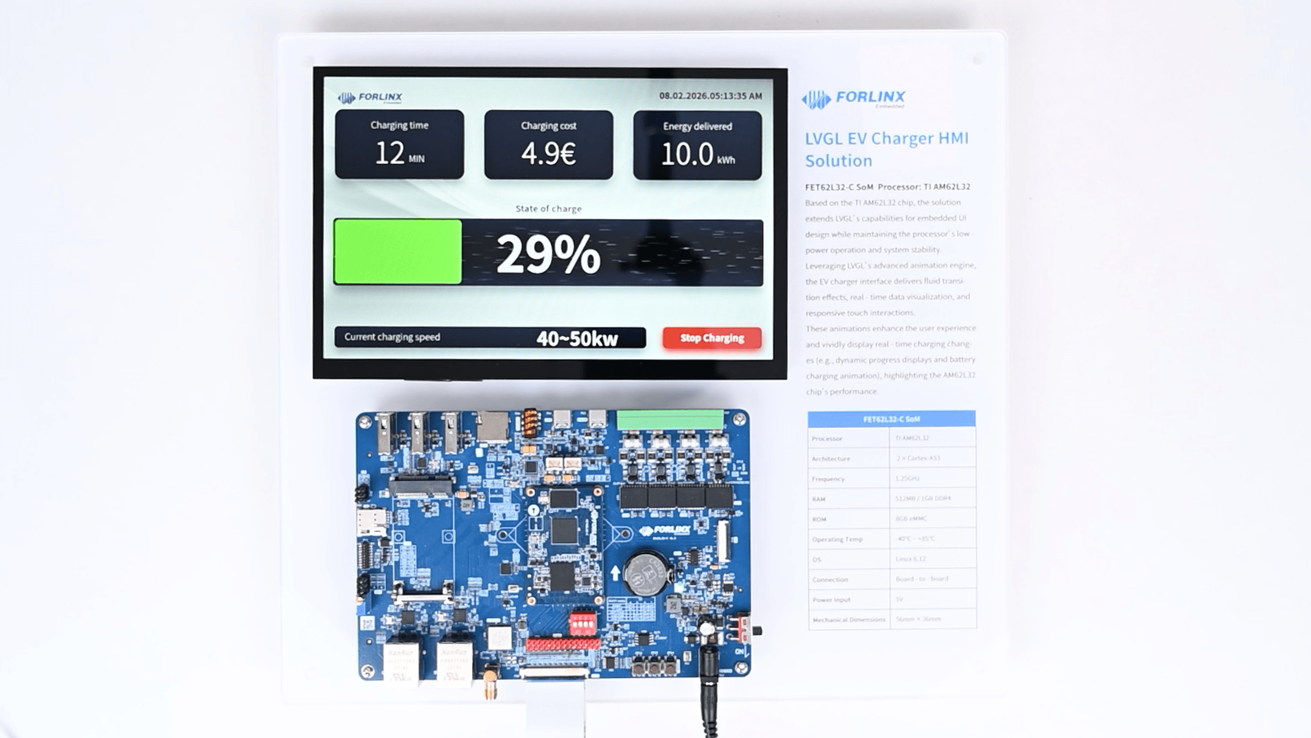 Solution Demo 7: TI AM62L interactive EV charger solution