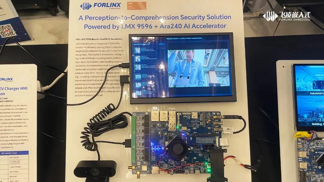 Perception-to-comprehension security demo powered by i.MX 9596 and the Ara240 AI accelerator card