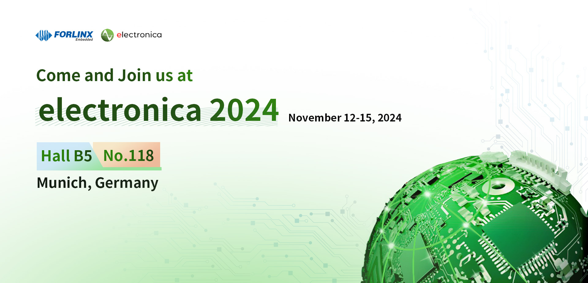 Forlinx Embedded to Showcase at electronica 2024 Exhibition in Munich